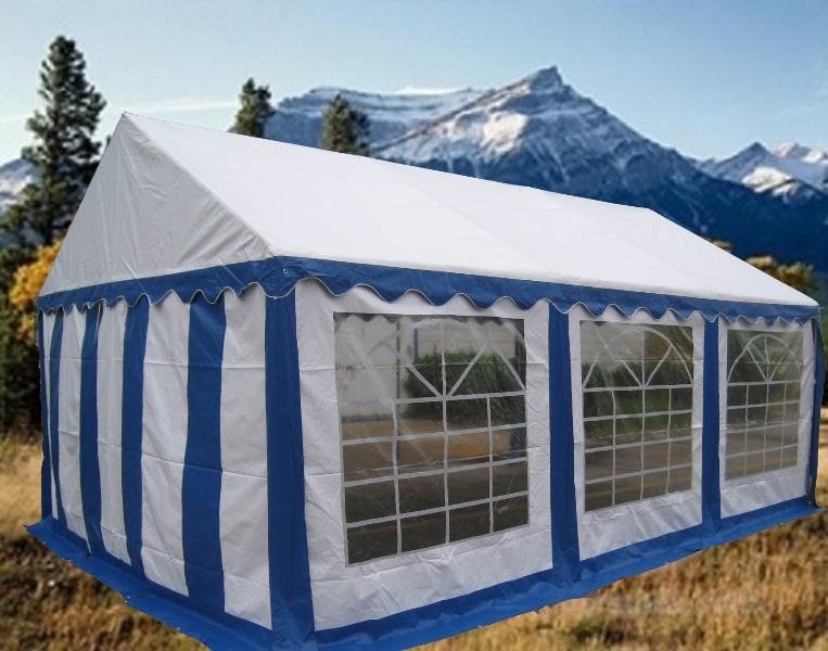 Partytent 4*6 Blauw wit Partytent 4*6 Blauw wit